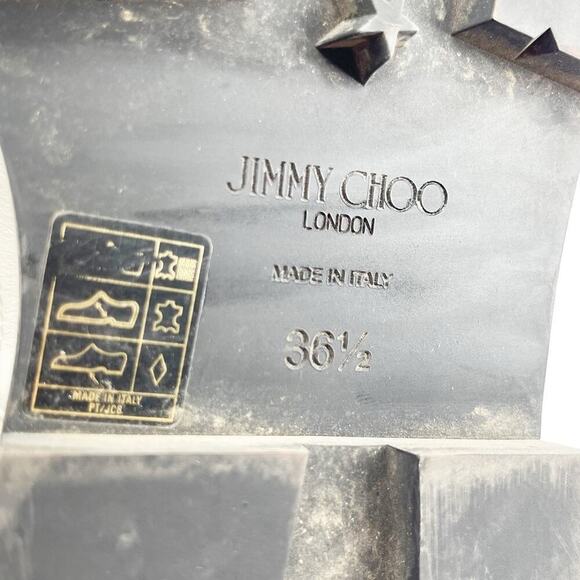 Jimmy Choo Clayton White Leather Chunky Platform Chelsea Boot women's IT 36.5 - Picture 11 of 11